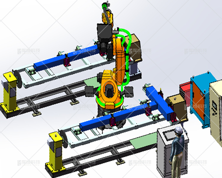 焊接<a href='http://www.wtzq.com.cn' target='_blank'><u>機器人工作站</u></a>布局